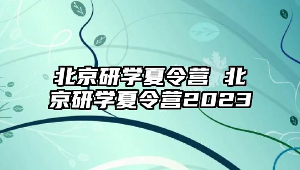 北京研學(xué)夏令營 北京研學(xué)夏令營2023