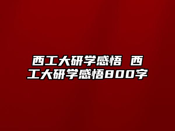 西工大研學(xué)感悟 西工大研學(xué)感悟800字