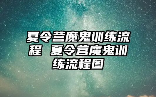 夏令營魔鬼訓練流程 夏令營魔鬼訓練流程圖