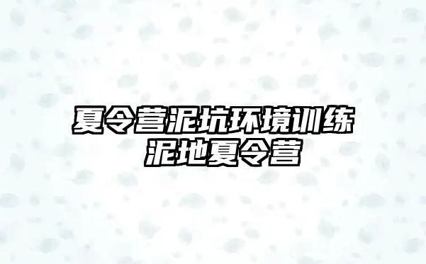 夏令營泥坑環(huán)境訓(xùn)練 泥地夏令營