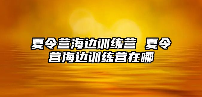 夏令營海邊訓(xùn)練營 夏令營海邊訓(xùn)練營在哪