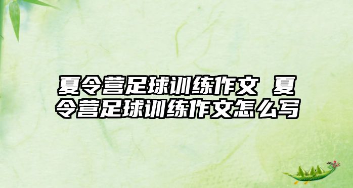 夏令營足球訓(xùn)練作文 夏令營足球訓(xùn)練作文怎么寫