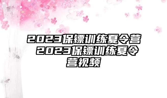 2023保鏢訓(xùn)練夏令營 2023保鏢訓(xùn)練夏令營視頻