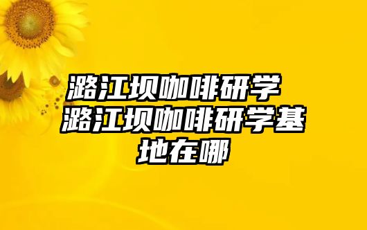 潞江壩咖啡研學 潞江壩咖啡研學基地在哪