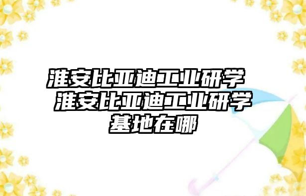 淮安比亞迪工業(yè)研學(xué) 淮安比亞迪工業(yè)研學(xué)基地在哪