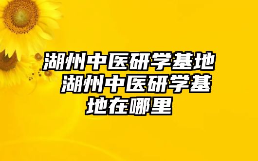 湖州中醫(yī)研學(xué)基地 湖州中醫(yī)研學(xué)基地在哪里