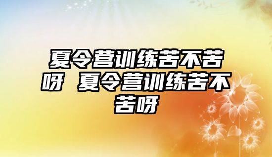 夏令營(yíng)訓(xùn)練苦不苦呀 夏令營(yíng)訓(xùn)練苦不苦呀