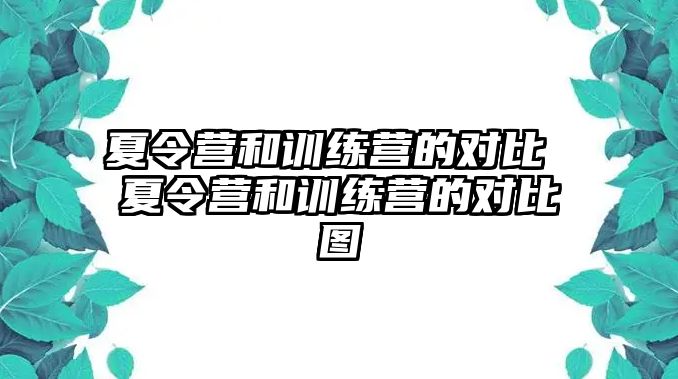 夏令營和訓(xùn)練營的對(duì)比 夏令營和訓(xùn)練營的對(duì)比圖