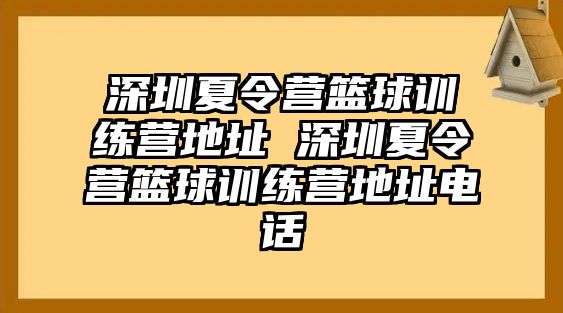 深圳夏令營籃球訓練營地址 深圳夏令營籃球訓練營地址電話